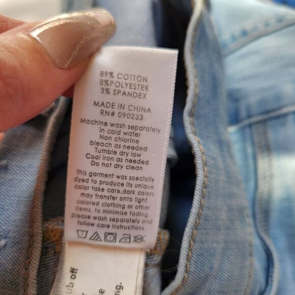 Pacsun Light Wash Jegging Skinny Jeans Stretch Distressed Women's 25 - Picture 7 of 7